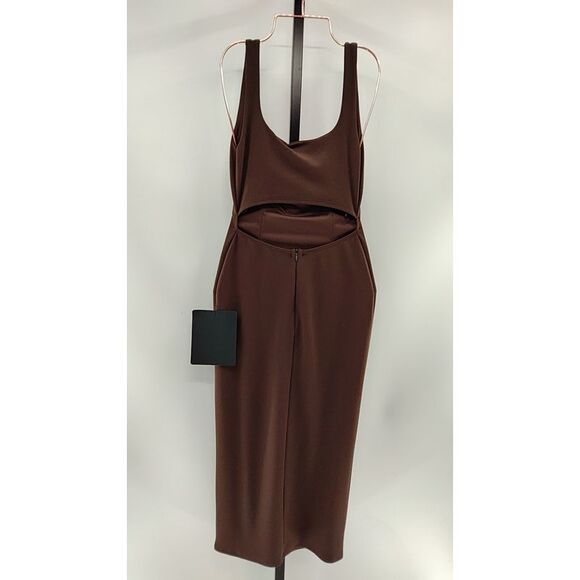 Lulus Davana Cutout Midi Dress Dark Brown Basic Sleeveless XS - Picture 3 of 3